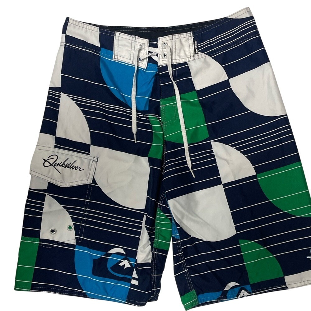 Quiksilver Hybrid Blue Green Board Shorts‎ Men's 32